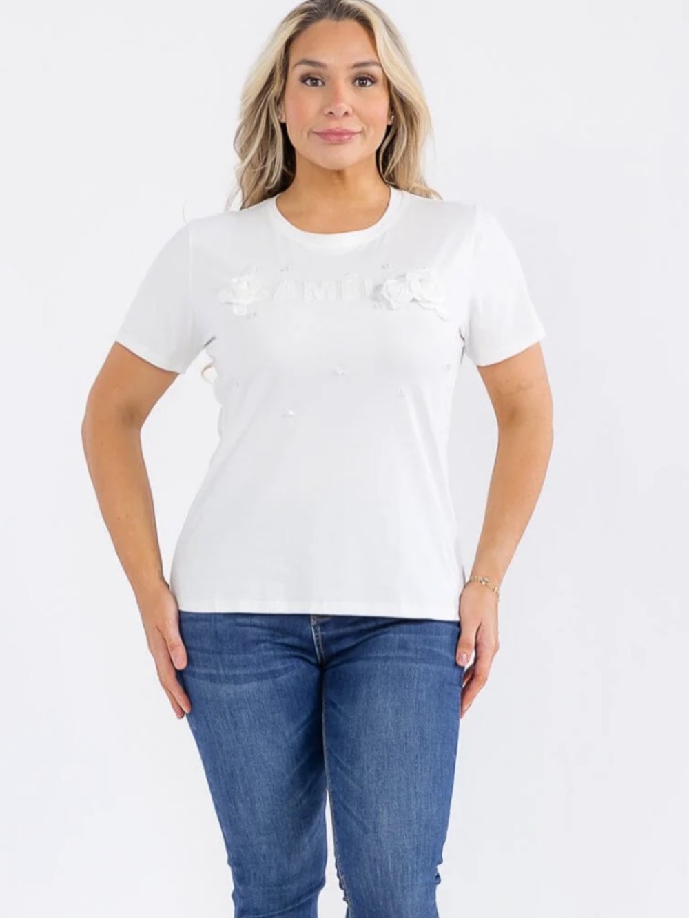 💕NEW! White Designer Inspired Graphic T-shirt